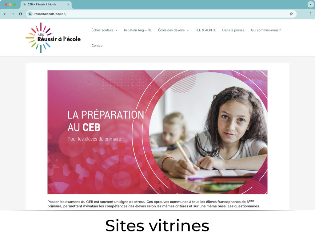 Image représentant un site internet. Cette image est un lien vers la page des sites vitrines encodés.